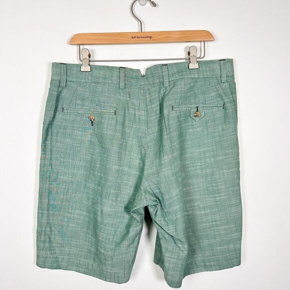 Pendleton Men's Green Cotton Shorts Sz 36 100% Cotton 10" Inseem - Picture 3 of 8
